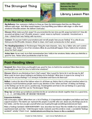 The Strongest Thing Lesson Plan