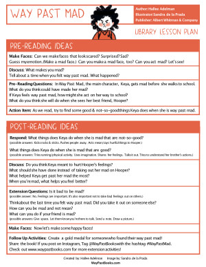 Way Past Mad Lesson Plan