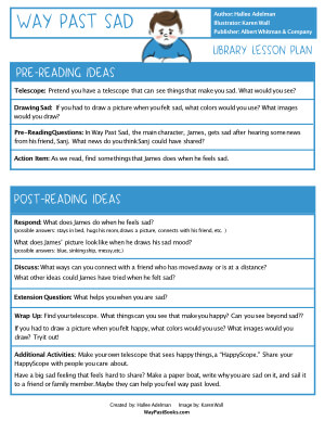 Way Past Sad Lesson Plan