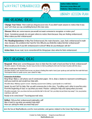 Way Past Embarrassed Lesson Plan