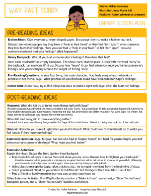 Way Past Sorry Lesson Plan
